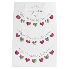 羊毛ハート第7回又は結婚何回かの抱き枕 ミディアムペーパーバッグ