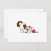 羊毛玉を持つ猫 ポストカード (正面/裏面)