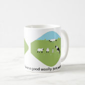 羊毛質のジャンパー コーヒーマグカップ (正面右)