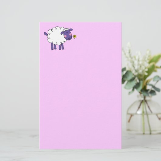 羊毛質のヒツジ 便箋 (スタンド正面)
