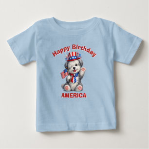 羊犬 (2aj) 愛国少年Tシャツ ベビーTシャツ