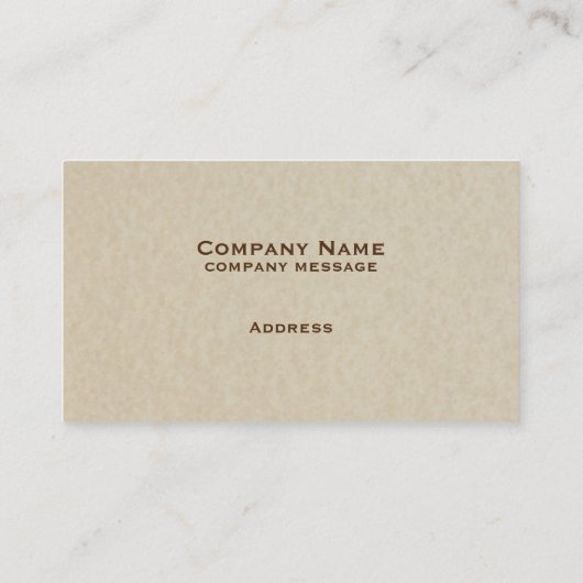 羊皮紙によって着色される名刺 名刺 (裏面)