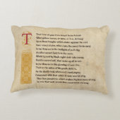 羊皮紙のシェイクスピアSonnet 73 (LXXIII) アクセントクッション (裏面)