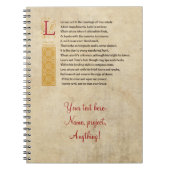 羊皮紙のシェークスピアのソネット116 (CXVI) ノートブック (正面)