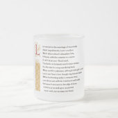 羊皮紙のシェークスピアのソネット116 (CXVI) フロストグラスマグカップ (中央)