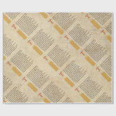 羊皮紙のシェークスピアのソネット144 (CXLIV) ラッピングペーパー (フラット)