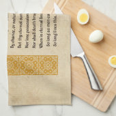 羊皮紙のシェークスピアのソネット18 (XVIII) キッチンタオル (四つ折り)