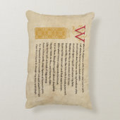 羊皮紙のシェークスピアのソネット29 (XXIX) アクセントクッション (裏面(縦))