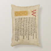 羊皮紙のシェークスピアのソネット29 (XXIX) アクセントクッション (正面(垂直))