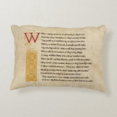 羊皮紙のシェークスピアのソネット2 (ii) アクセントクッション (裏面)