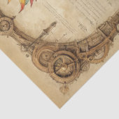 羊皮紙のステームパンクパロット – decompage - 薄葉紙 (詳細)