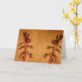 羊皮紙のタケ カード (黄色い花)