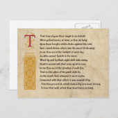 羊皮紙の上のシェイクスピアのソネット73（LXXIII） ポストカード (正面/裏面)