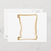 羊皮紙の巻物 ポストカード (正面/裏面)