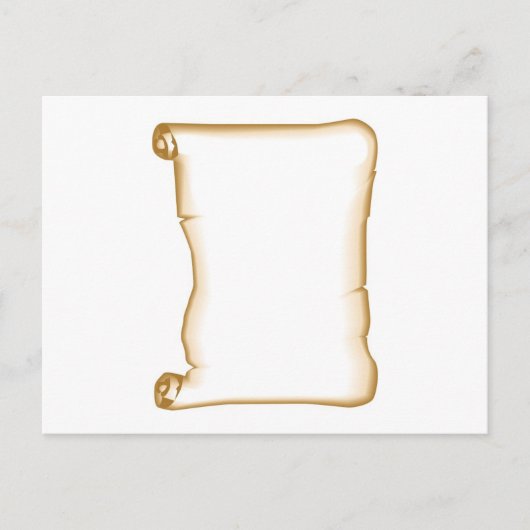 羊皮紙の巻物 ポストカード (正面)