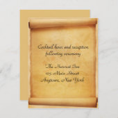 羊皮紙の巻物 受付カード エンクロージャーカード (正面/裏面)