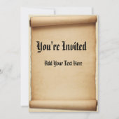 羊皮紙の布告スクロール招待されました 招待状 (正面)
