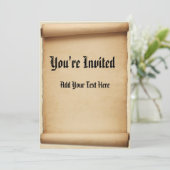 羊皮紙の布告スクロール招待されました 招待状 (スタンド正面)