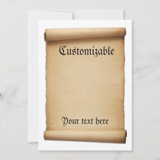 羊皮紙の布告スクロール 招待状 (正面)