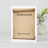 羊皮紙の布告スクロール 招待状 (スタンド正面)