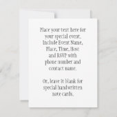 羊皮紙の希望のための招待状の中国のな記号 招待状 (裏面)