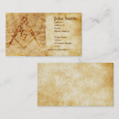 羊皮紙の標準的な名刺 名刺 (正面/裏面)