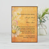 羊皮紙の結婚式招待状の素朴なデイジー 招待状 (スタンド正面)