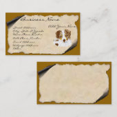 羊皮紙のMerleの赤いオーストラリアの羊飼い 名刺 (正面/裏面)