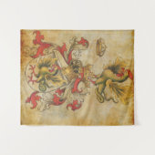 羊皮紙のver 5の紋章付き外衣 タペストリー (正面(横))