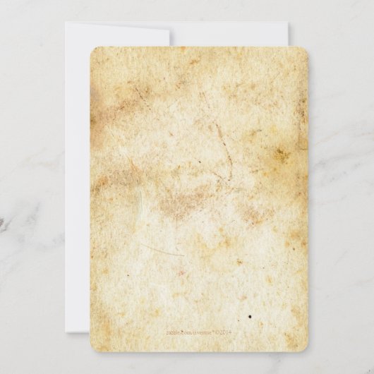 羊皮紙は秋の結婚式かえでの葉のヴィンテージの渦巻きます 招待状 (裏面)