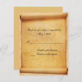 羊皮紙スクロール応答カード 出欠カード (正面/裏面)