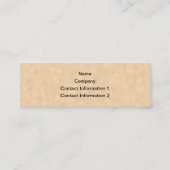 羊皮紙パターンの黒いカラスの鳥 スキニー名刺 (裏面)