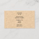 羊皮紙パターンの黒いカラスの鳥 名刺 (裏面)