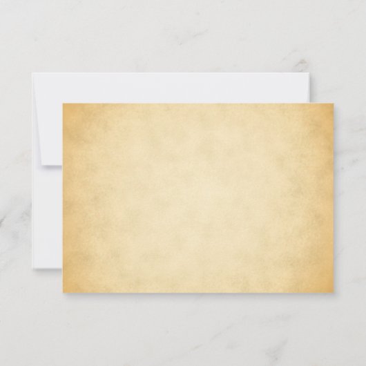 羊皮紙パターン デザイン ウェディング 出欠カード (裏面)