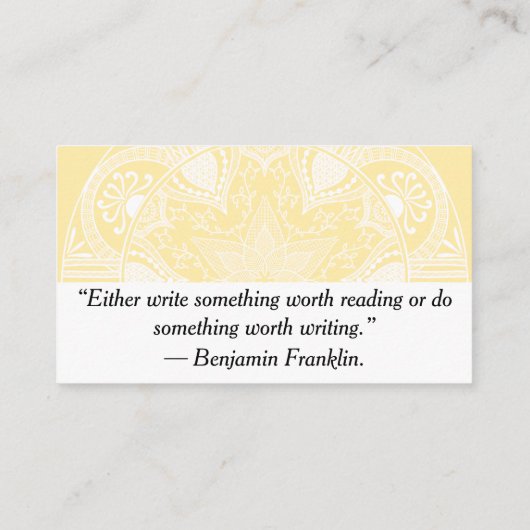 羊皮紙マンダラ 名刺 (裏面)