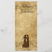 羊皮紙メニューを昔々結婚するヴィンテージ メニュー (裏面)