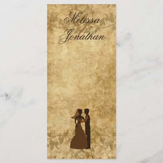 羊皮紙メニューを昔々結婚するヴィンテージ メニュー (裏面)