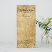 羊皮紙メニューを昔々結婚するヴィンテージ メニュー (スタンド正面)