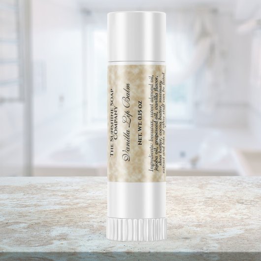 羊皮紙紙スタイルリップクリーム管ラベル スクエアシール