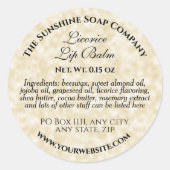 羊皮紙紙スタイルリップバーム錫ラベル ラウンドシール (正面)