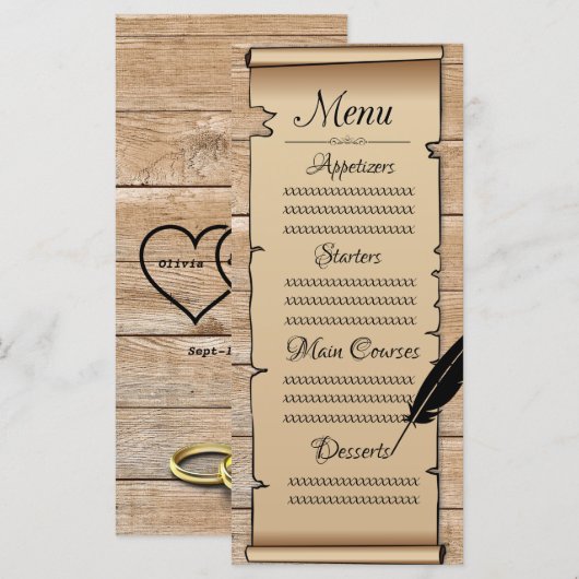 羊皮紙 メニュー (正面/裏面)