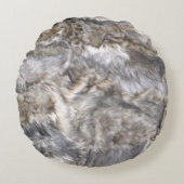 羊皮 ラウンドクッション (正面)