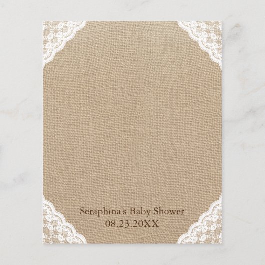 羊素朴の赤ちゃんシャワー予測とアドバイス (裏面)