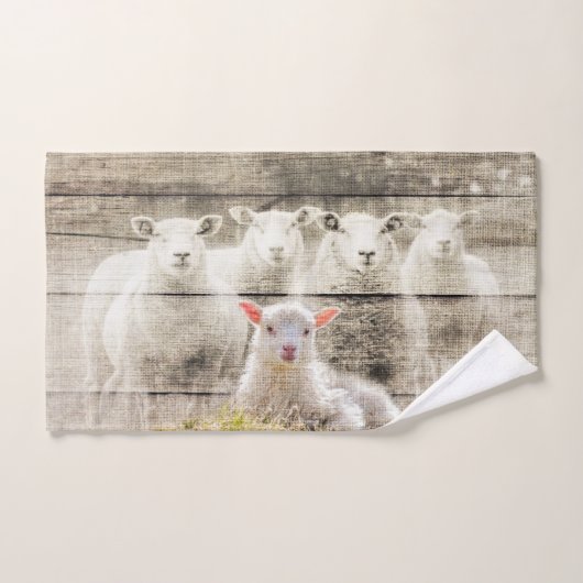 羊素朴ベビーラムバーラップ ハンドタオル (ハンドタオル)