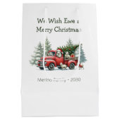 羊素朴ヴィンテージ赤トラック ミディアムペーパーバッグ (裏面)