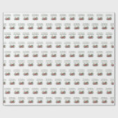 羊素朴ヴィンテージ赤トラック ラッピングペーパー (フラット)