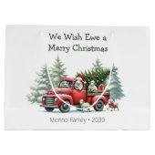 羊素朴ヴィンテージ赤トラック ラージペーパーバッグ (裏面)