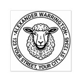 羊素朴頭名差出人住所 セルフインキングスタンプ (デザイン)