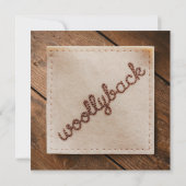 羊編み物1.1平おもしろいらなグリーティングカード (裏面)