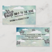 羊翼編飛んでいる集機編み物編集機 名刺 (正面/裏面)